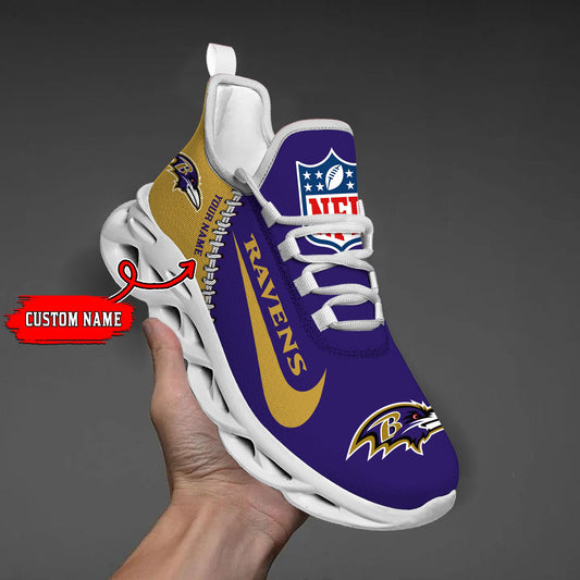Ideafootwear Baltimore Ravens NFL Max Soul Shoes Sneakers For Men And Women