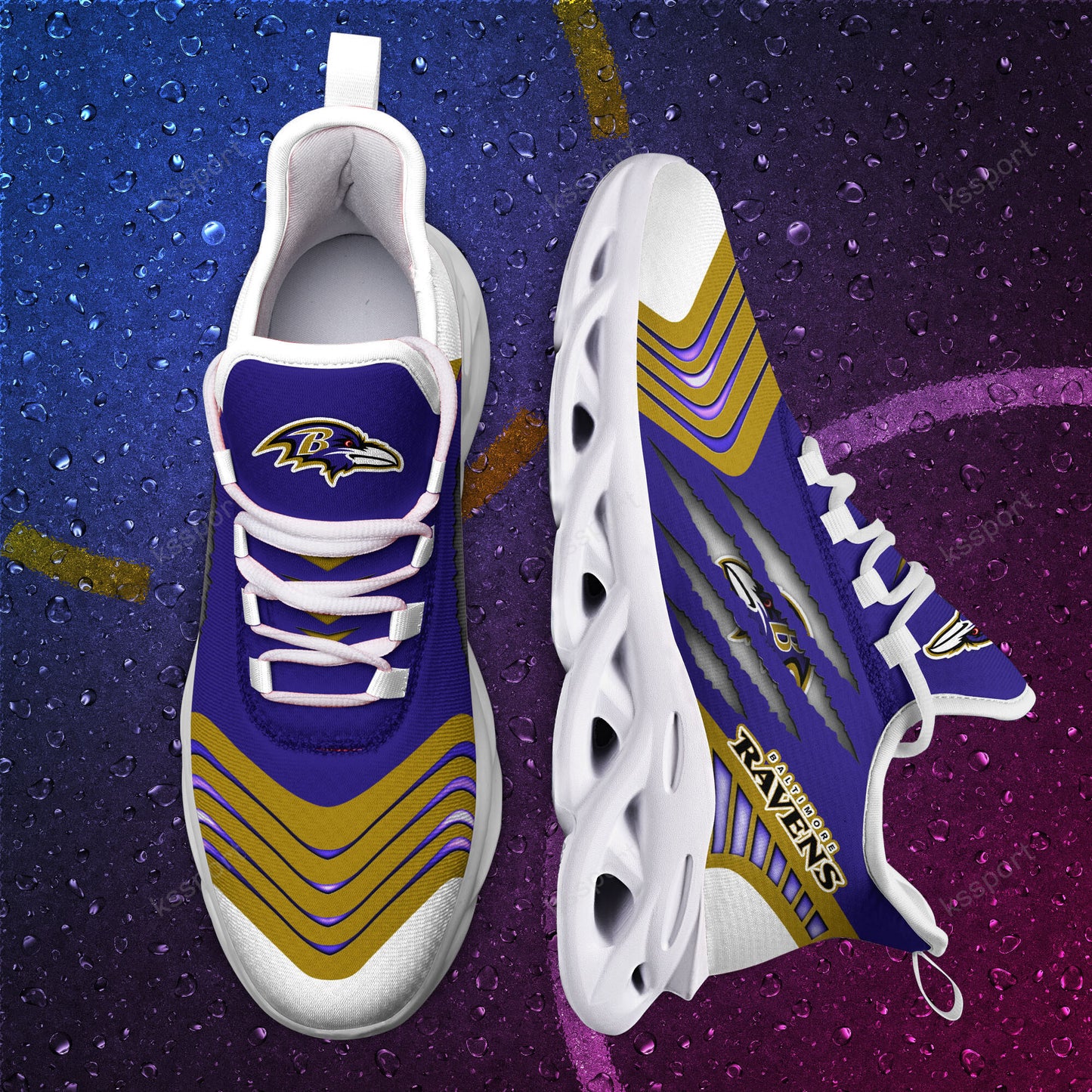 Ideafootwear Baltimore Ravens NFL Max Soul Shoes Sneakers For Men And Women