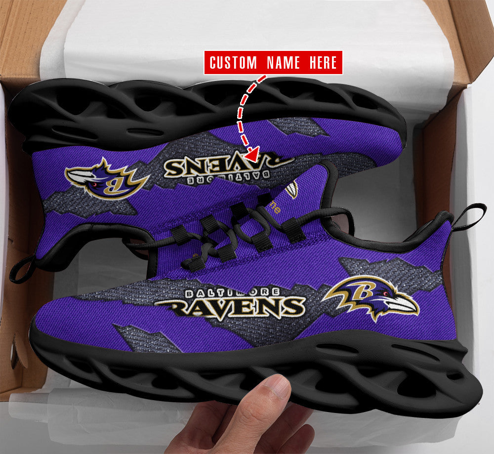 Ideafootwear Baltimore Ravens NFL Max Soul Shoes Sneakers For Men And Women