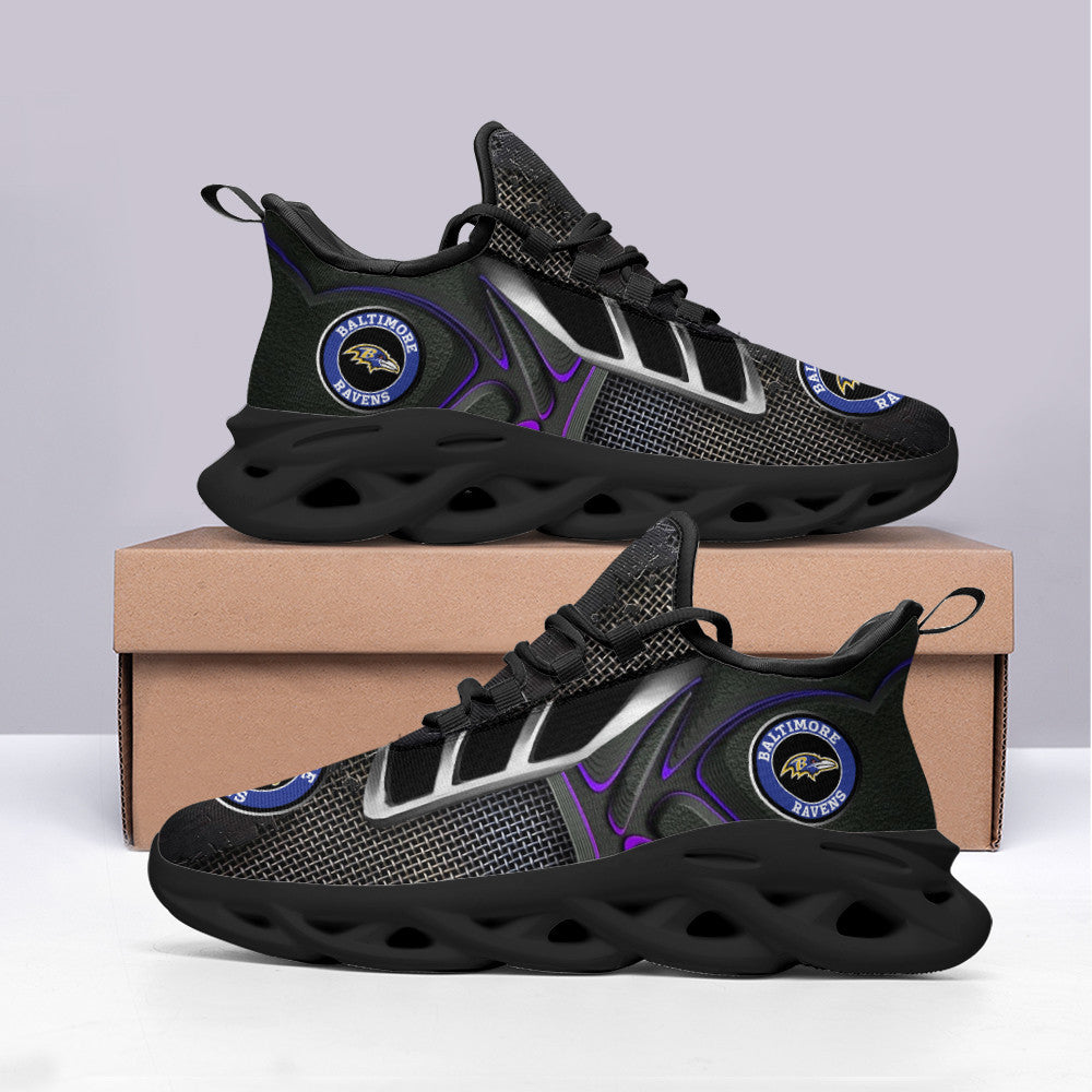 Ideafootwear Baltimore Ravens NFL Max Soul Shoes Sneakers For Men And Women