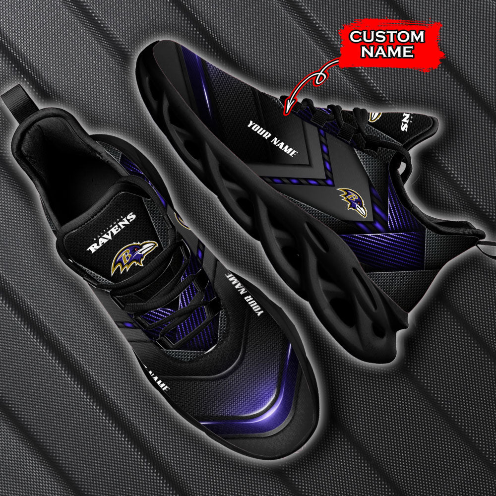 Ideafootwear Baltimore Ravens NFL Max Soul Shoes Sneakers For Men And Women