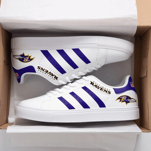 Ideafootwear Baltimore Ravens Skate Stan Shoes Sneakes For Men And Women