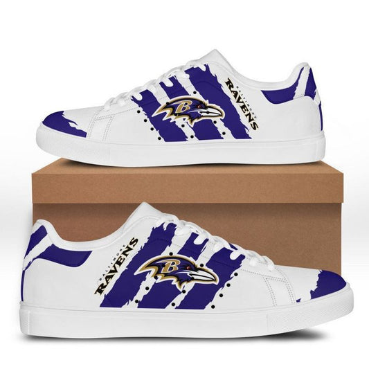 Ideafootwear Baltimore Ravens Skate Stan Shoes Sneakes For Men And Women