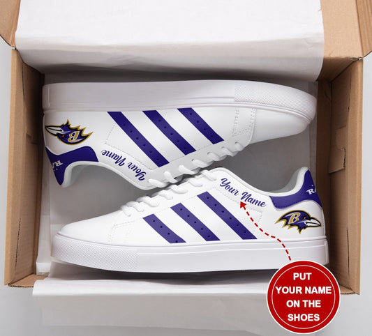 Ideafootwear Baltimore Ravens Skate Stan Shoes Sneakes For Men And Women