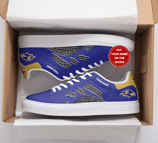 Ideafootwear Baltimore Ravens Skate Stan Shoes Sneakes For Men And Women
