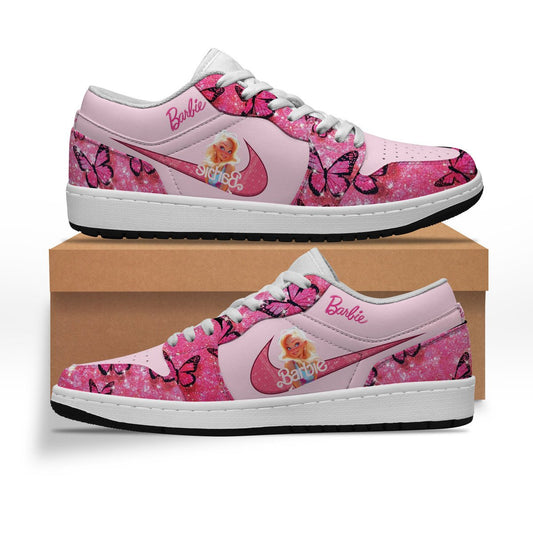 Ideafootwear Barbie AJ1 Low Sneakers Shoes For Men And Women