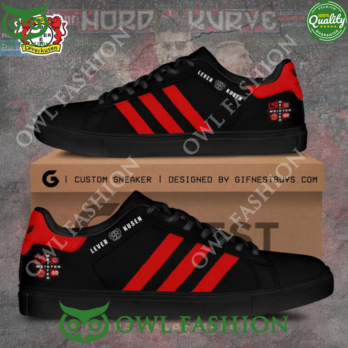 Ideafootwear Bayer 04 Leverkusen Skate Stan Shoes Sneakes For Men And Women