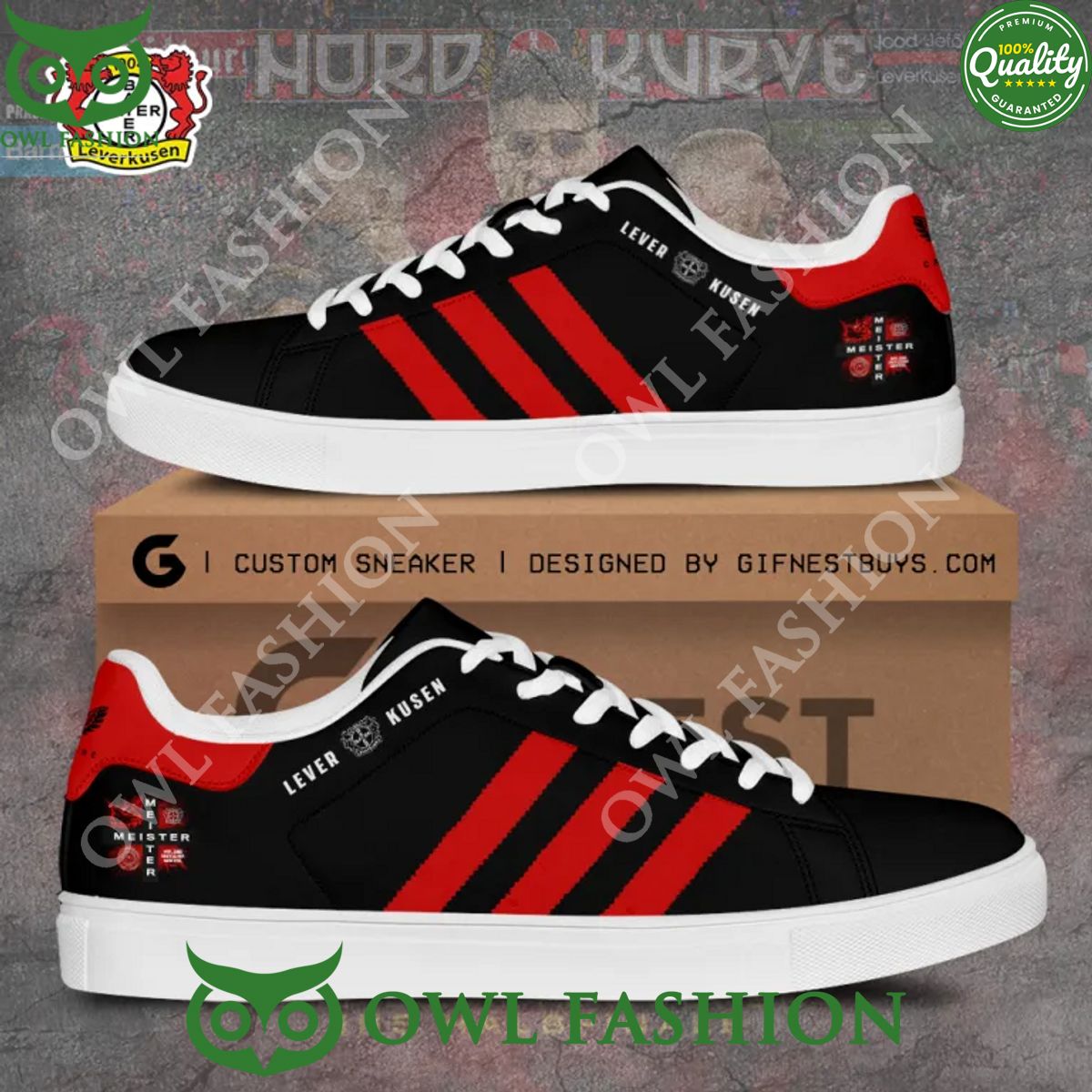 Ideafootwear Bayer 04 Leverkusen Skate Stan Shoes Sneakes For Men And Women