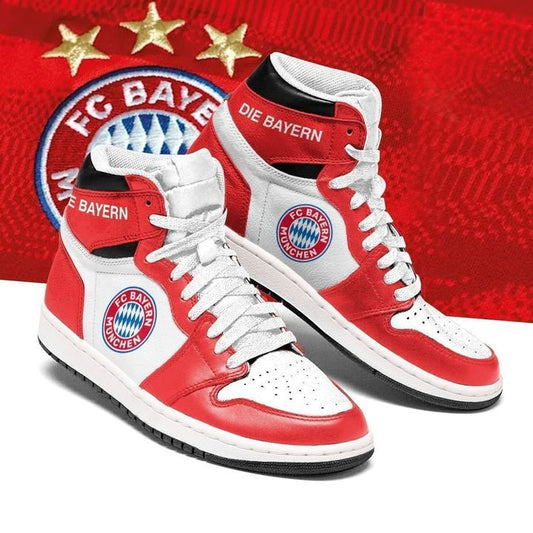 Ideafootwear Bayern Munich Bundesliga  AJ1 High Sneakers Shoes For Men And Women