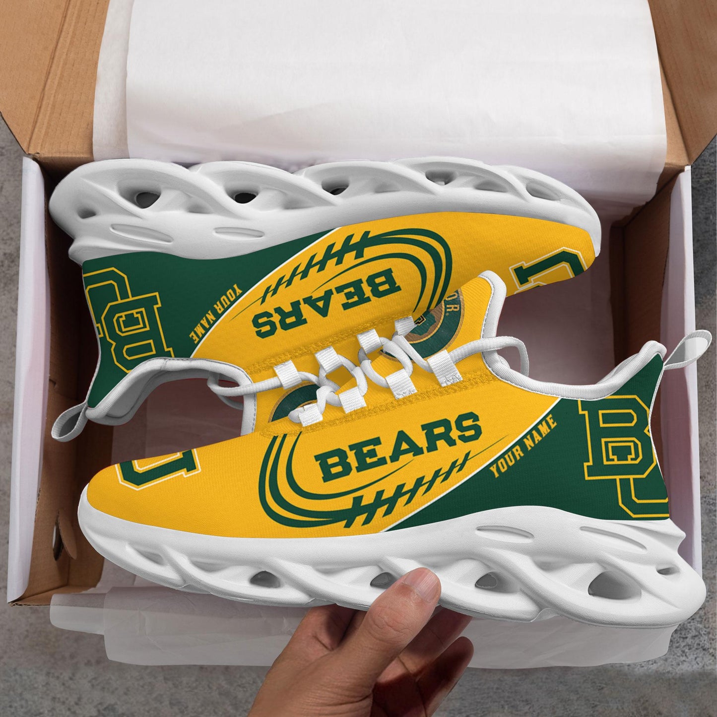 Ideafootwear Baylor Bears Max Soul Shoes Sneakers For Men And Women