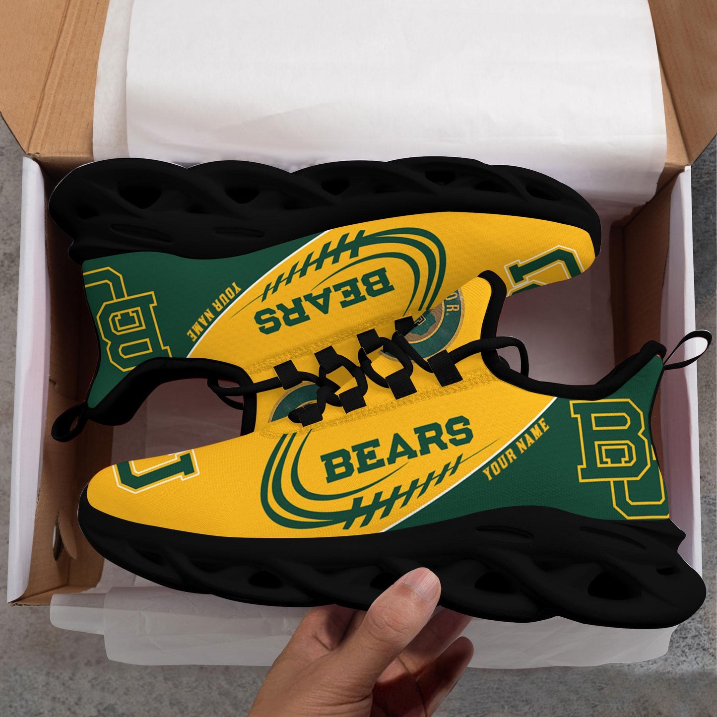 Ideafootwear Baylor Bears Max Soul Shoes Sneakers For Men And Women