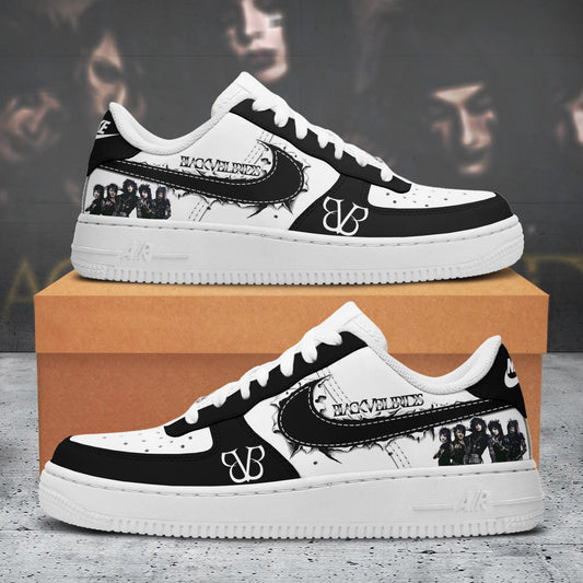 Ideafootwear Black Veil Brides Air Low-Top Sneakers Shoes For Men And Women