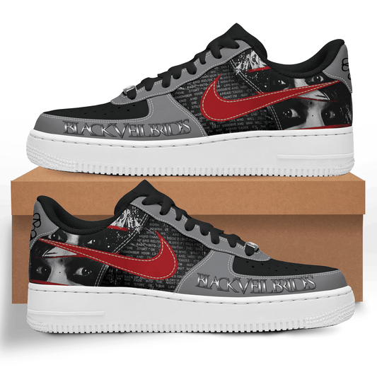 Ideafootwear Black Veil Brides Air Low-Top Sneakers Shoes For Men And Women