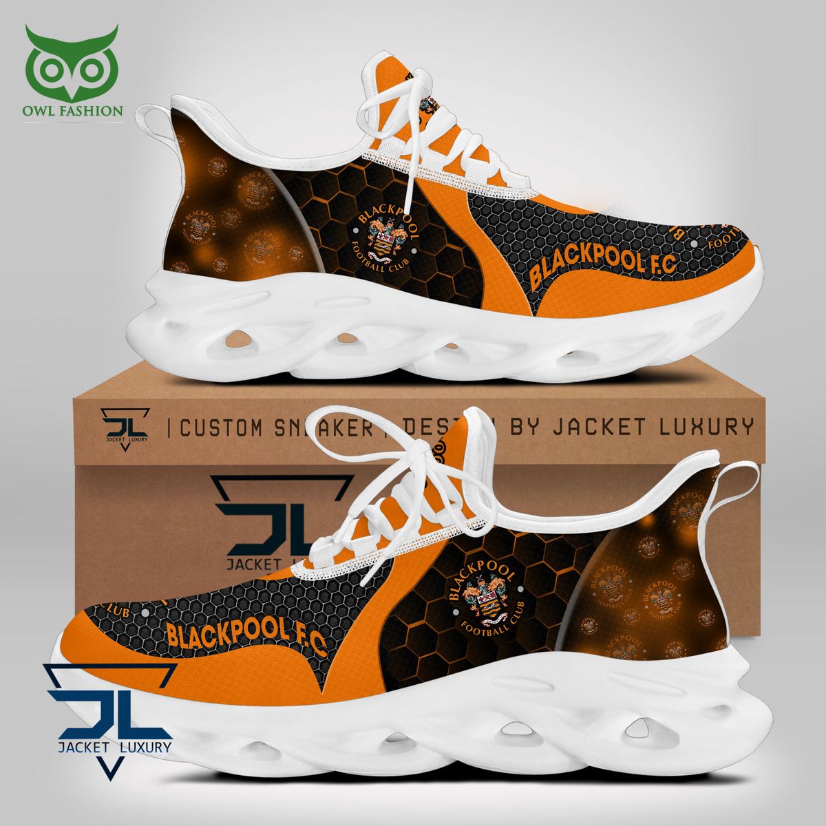 Ideafootwear Blackpool FC Max Soul Shoes Sneakers For Men And Women