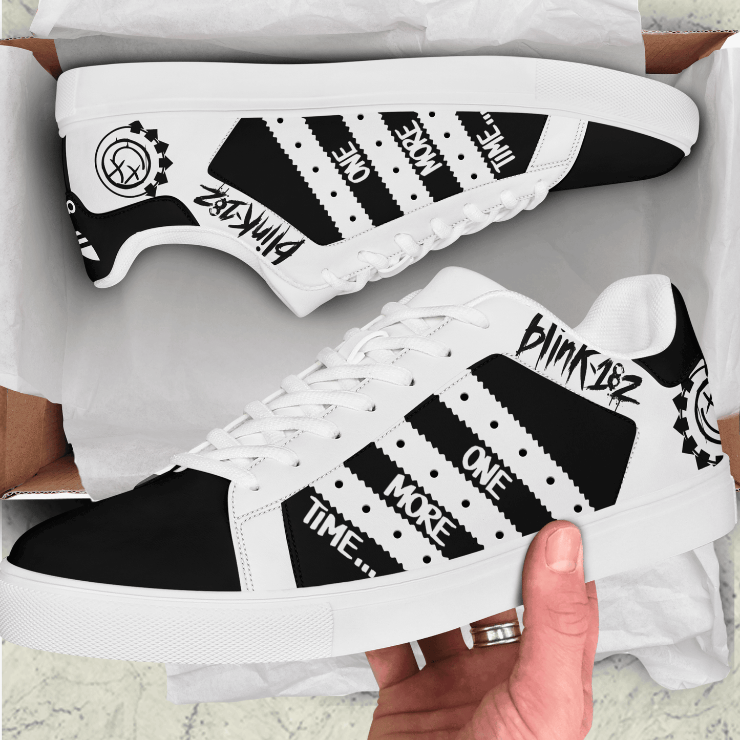 Ideafootwear Blink 182 Skate Stan Shoes Sneakes For Men And Women