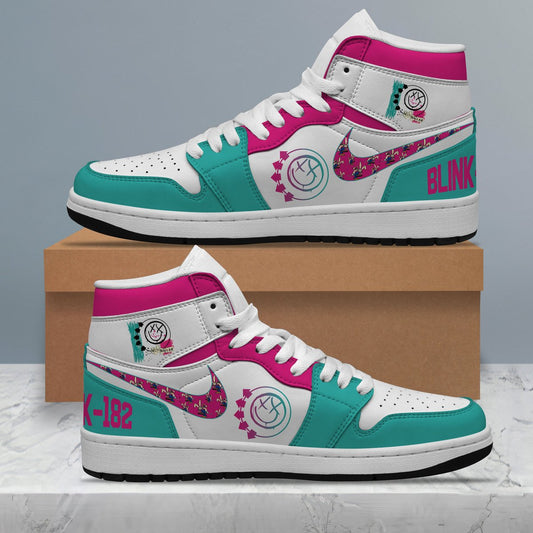 Ideafootwear Blink 182AJ1 High Sneakers Shoes For Men And Women