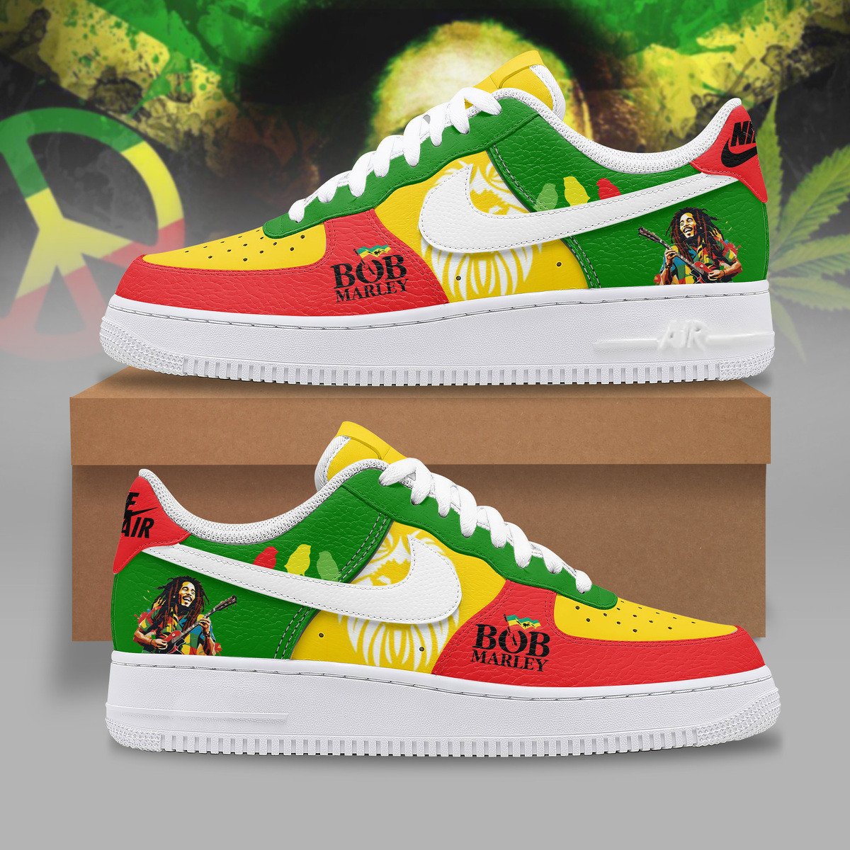 Ideafootwear Bob Marley Air Low-Top Sneakers Shoes For Men And Women