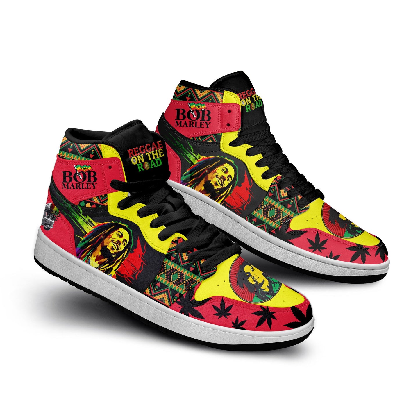 Ideafootwear Bob Marley AJ1 High Sneakers Shoes For Men And Women