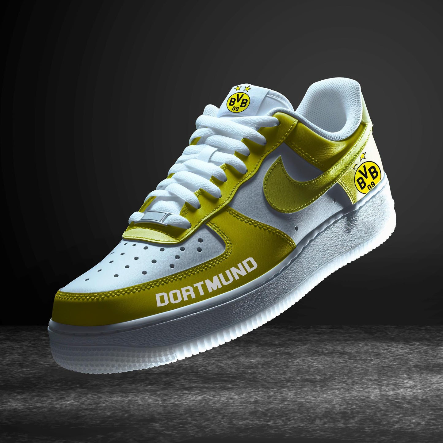 Ideafootwear Borussia Dortmund Bundesliga Air Low-Top Sneakers Shoes For Men And Women