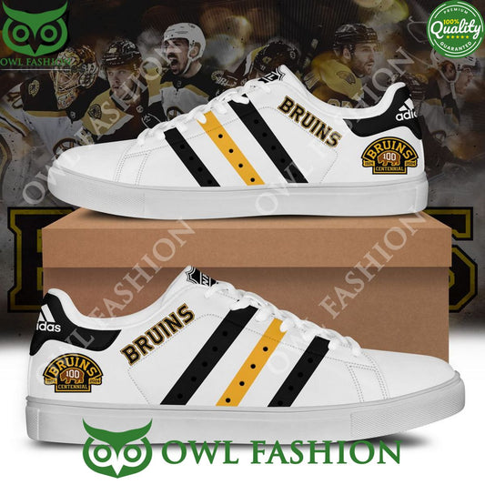 Ideafootwear Boston Bruins Skate Stan Shoes Sneakes For Men And Women
