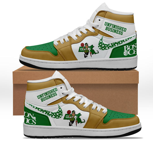 Ideafootwear Boston Celtics AJ1 High Sneakers Shoes For Men And Women
