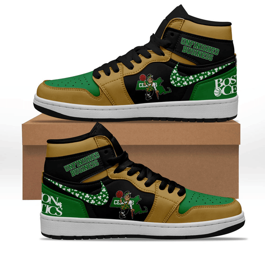 Ideafootwear Boston Celtics AJ1 High Sneakers Shoes For Men And Women