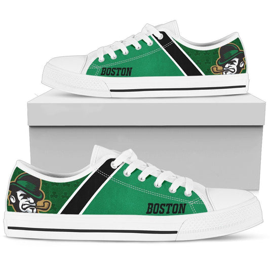 Ideafootwear Boston Celtics Low Top Canvas Sneakers Shoes For Men And Women