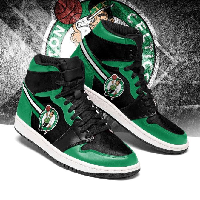 Ideafootwear Boston Celtics NBA AJ1 High Sneakers Shoes For Men And Women