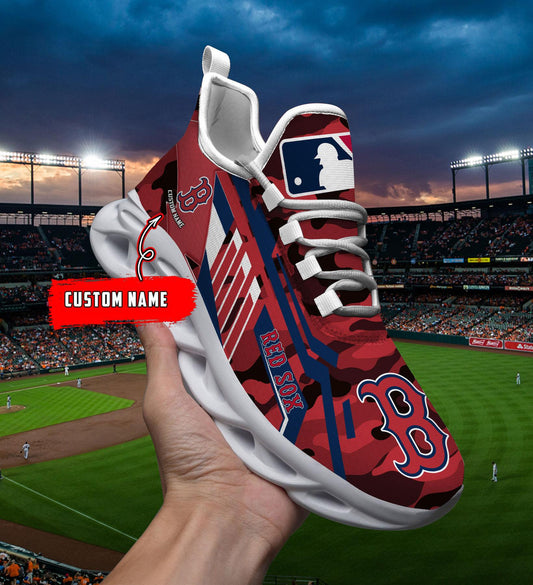 Ideafootwear Boston Red Sox Max Soul Shoes Sneakers For Men And Women