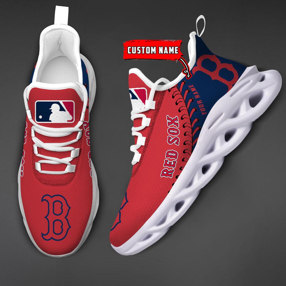 Ideafootwear Boston Red Sox Max Soul Shoes Sneakers For Men And Women