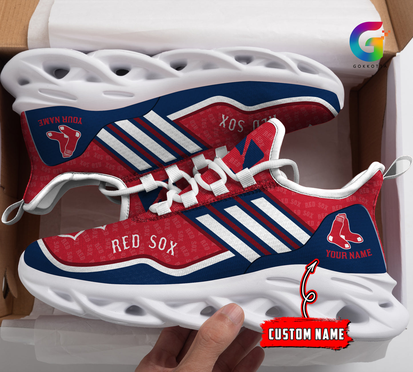 Ideafootwear Boston Red Sox MLB Max Soul Shoes Sneakers For Men And Women