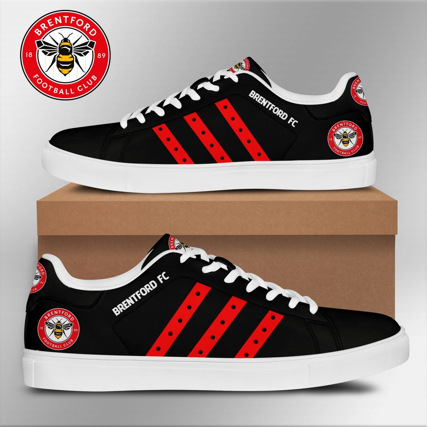 Ideafootwear Brentford FC Skate Stan Shoes Sneakes For Men And Women