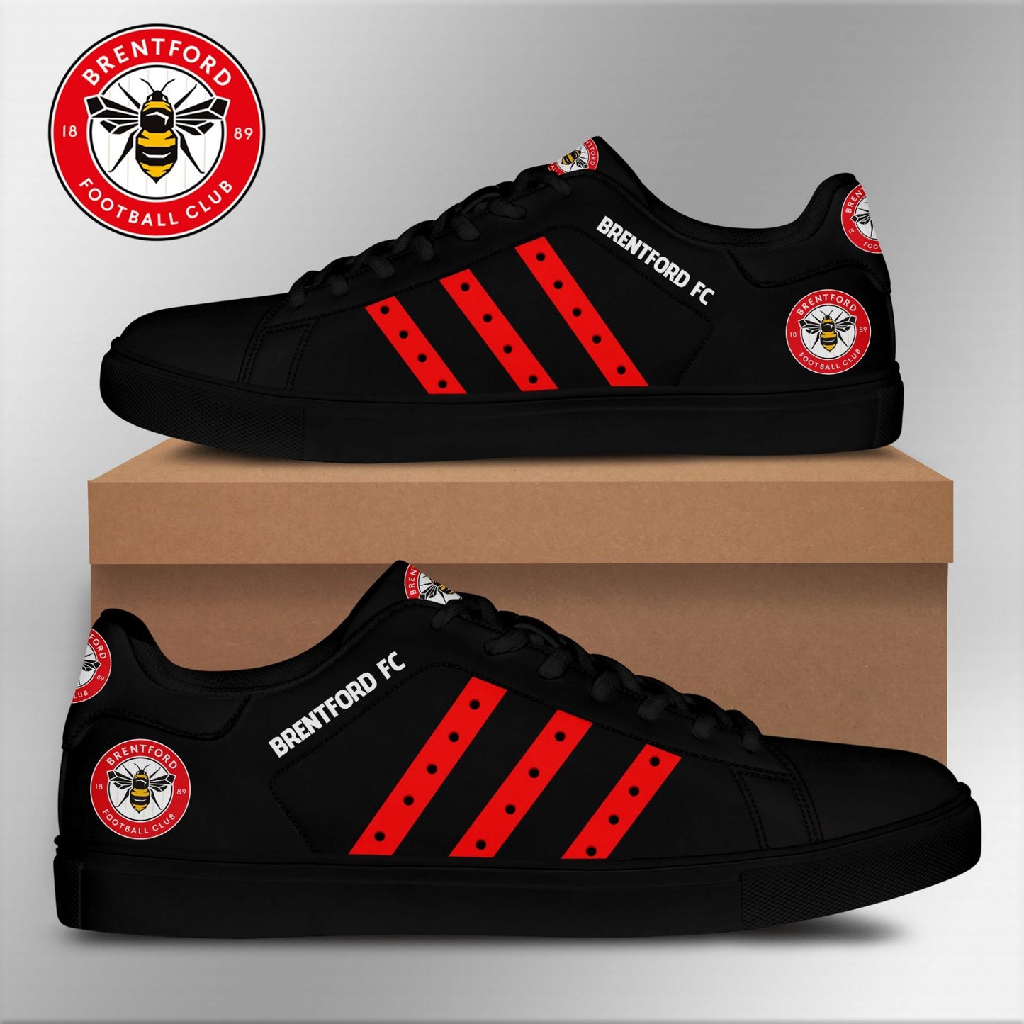 Ideafootwear Brentford FC Skate Stan Shoes Sneakes For Men And Women