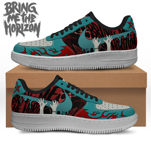 Ideafootwear Bring Me the Horizon Air Low-Top Sneakers Shoes For Men And Women