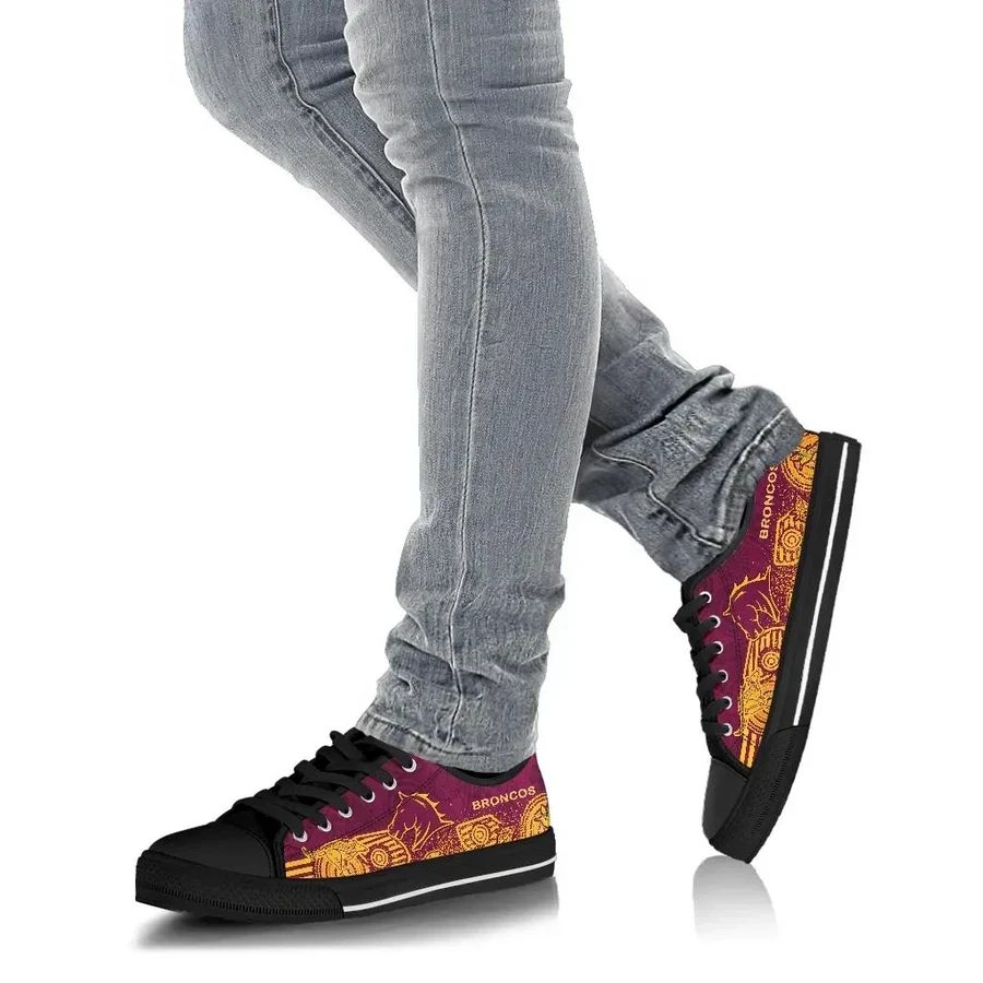 Ideafootwear Brisbane Broncos Low Top Canvas Sneakers Shoes For Men And Women
