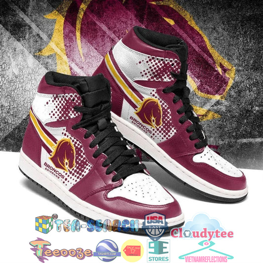 Ideafootwear Brisbane Broncos NRL AJ1 High Sneakers Shoes For Men And Women