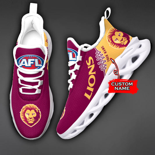 Ideafootwear Brisbane Lions AFL Max Soul Shoes Sneakers For Men And Women