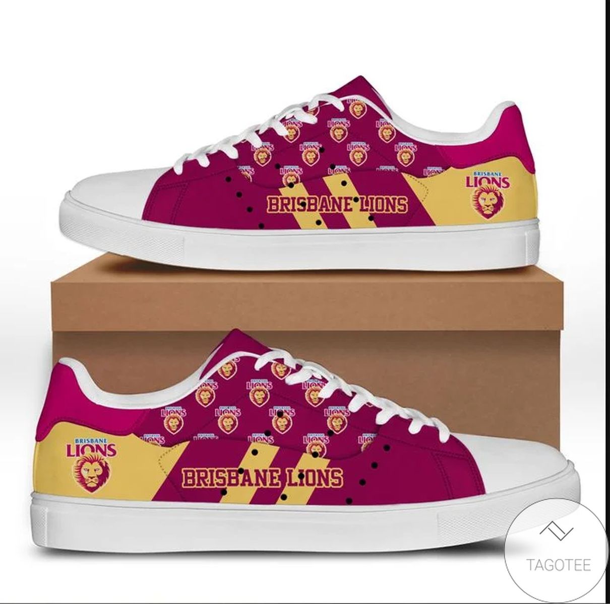 Ideafootwear Brisbane Lions Skate Stan Shoes Sneakes For Men And Women