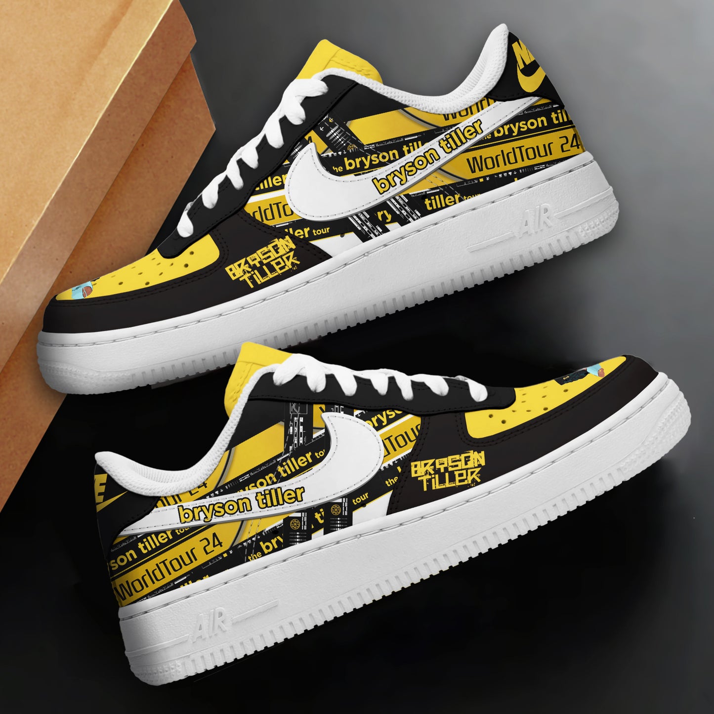 Ideafootwear Bryson Tiller Air Low-Top Sneakers Shoes For Men And Women