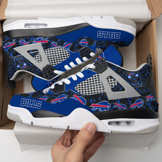Ideafootwear Buffalo Bills AJ4 Sneakers Shoes For Men And Women