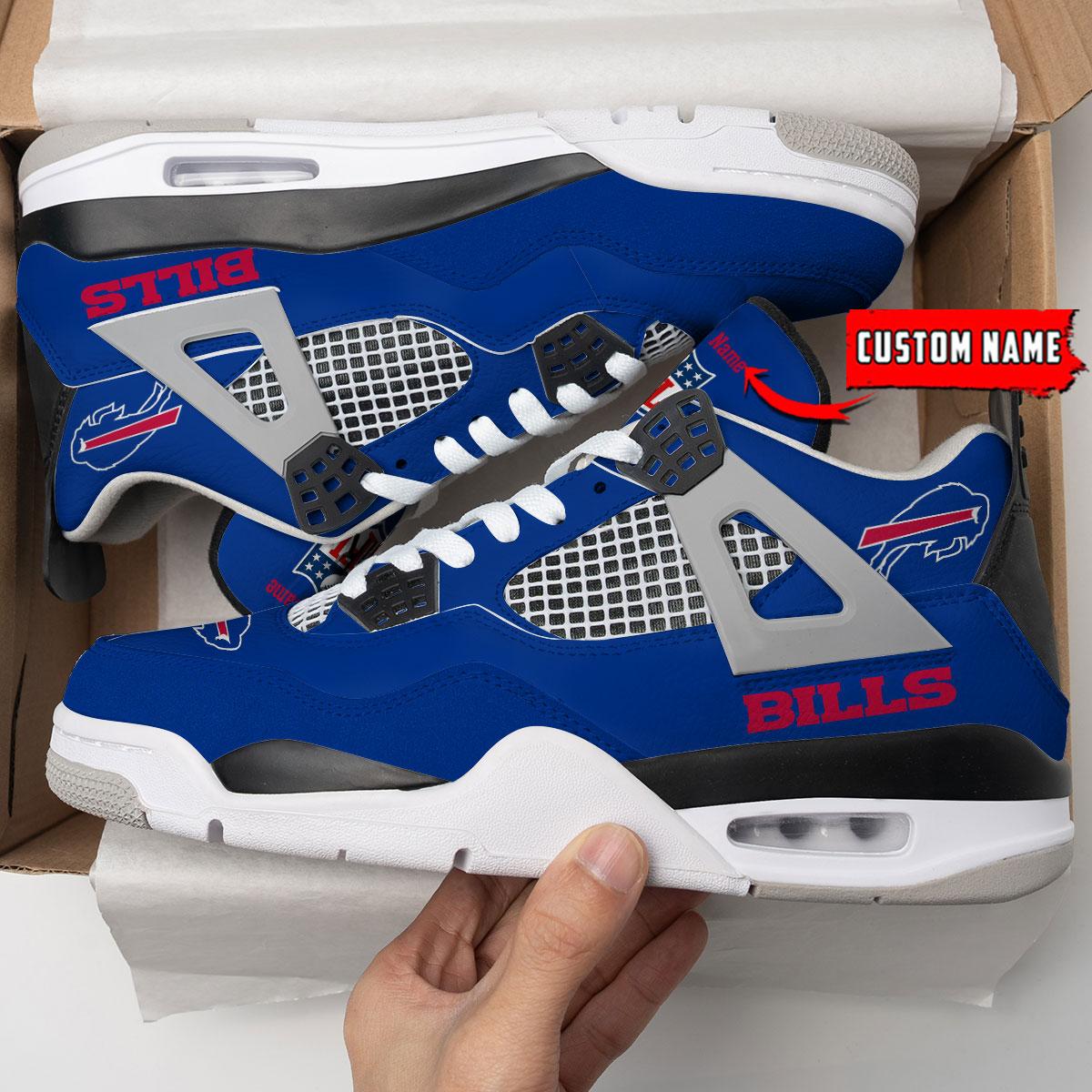 Ideafootwear Buffalo Bills AJ4 Sneakers Shoes For Men And Women