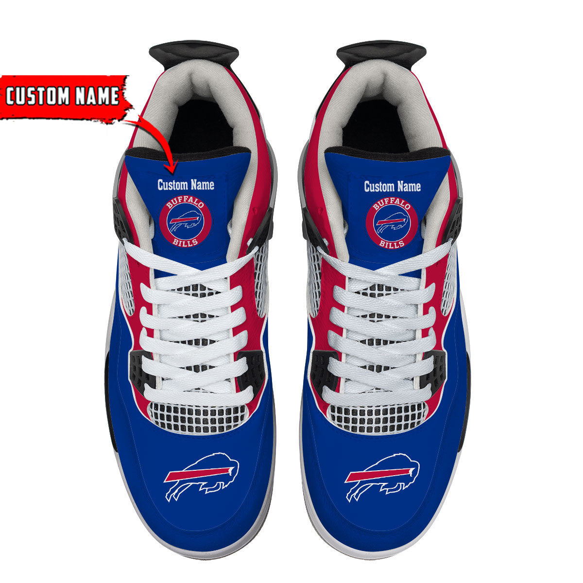 Ideafootwear Buffalo Bills AJ4 Sneakers Shoes For Men And Women