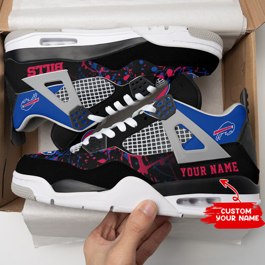 Ideafootwear Buffalo Bills AJ4 Sneakers Shoes For Men And Women