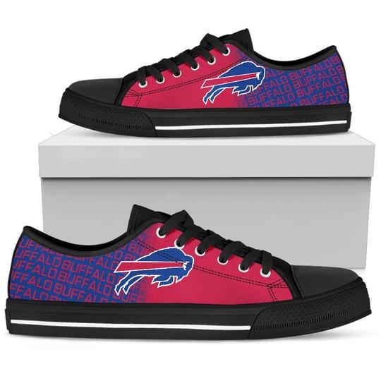 Ideafootwear Buffalo Bills Low Top Canvas Sneakers Shoes For Men And Women