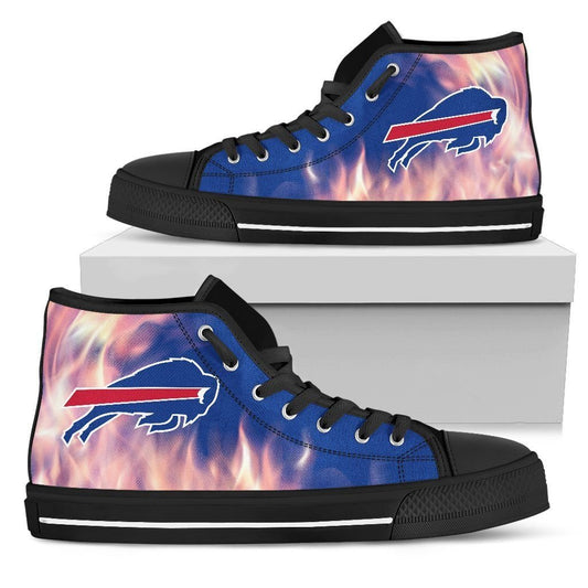 Ideafootwear Buffalo Bills High Top Canvas Sneakers Shoes For Men And Women