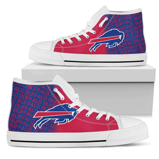 Ideafootwear Buffalo Bills High Top Canvas Sneakers Shoes For Men And Women