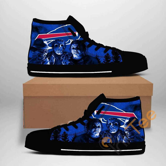 Ideafootwear Buffalo Bills Low Top Canvas Sneakers Shoes For Men And Women