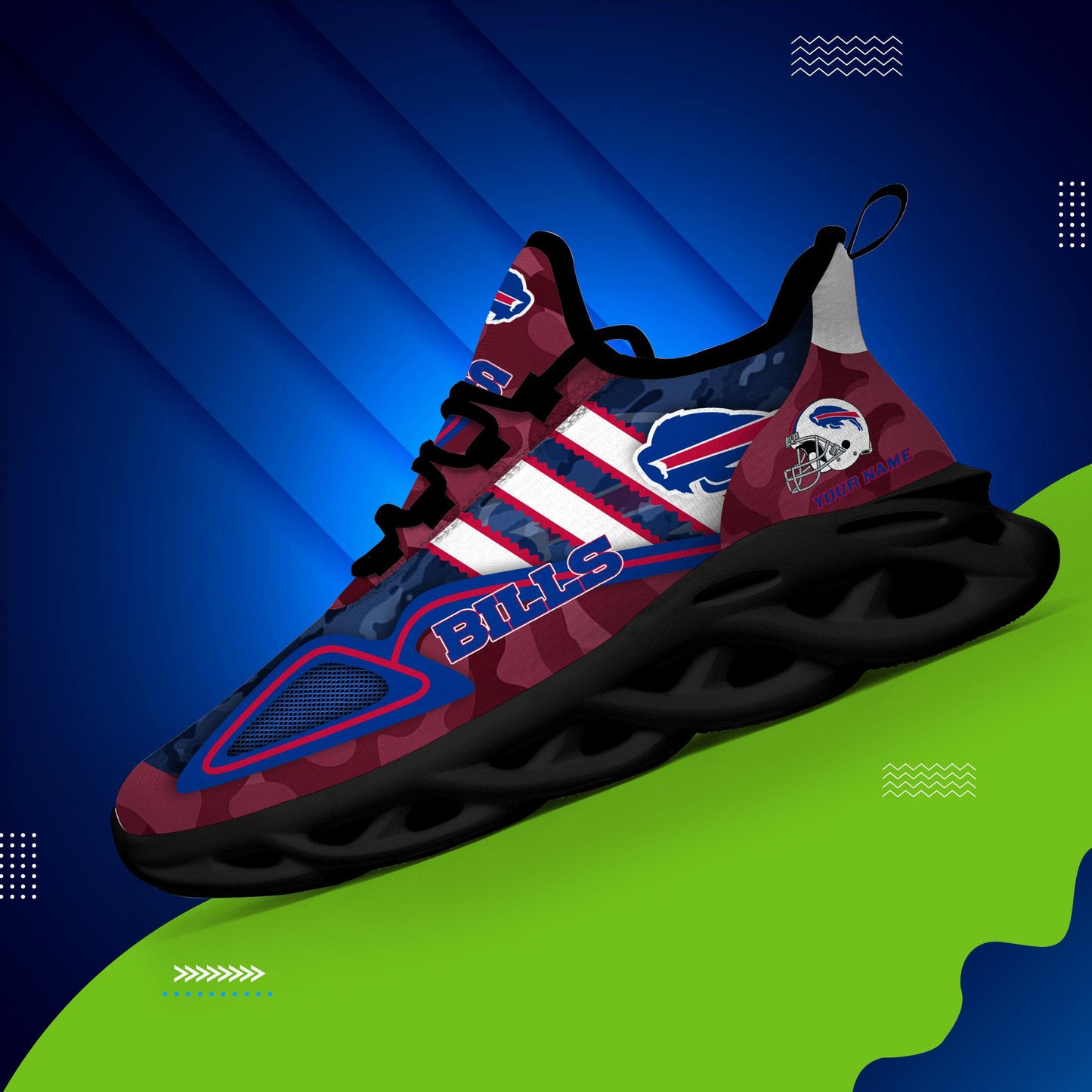 Ideafootwear Buffalo Bills Max Soul Shoes Sneakers For Men And Women