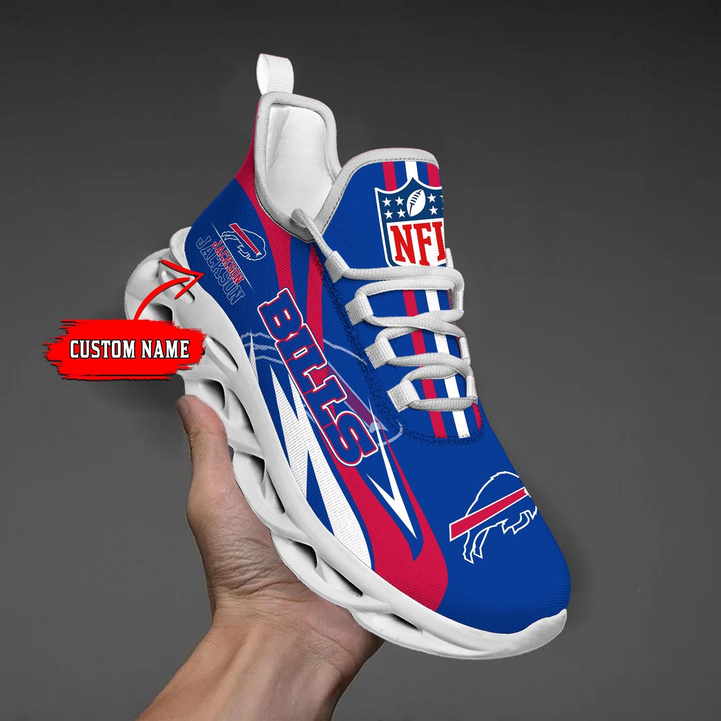 Ideafootwear Buffalo Bills Max Soul Shoes Sneakers For Men And Women