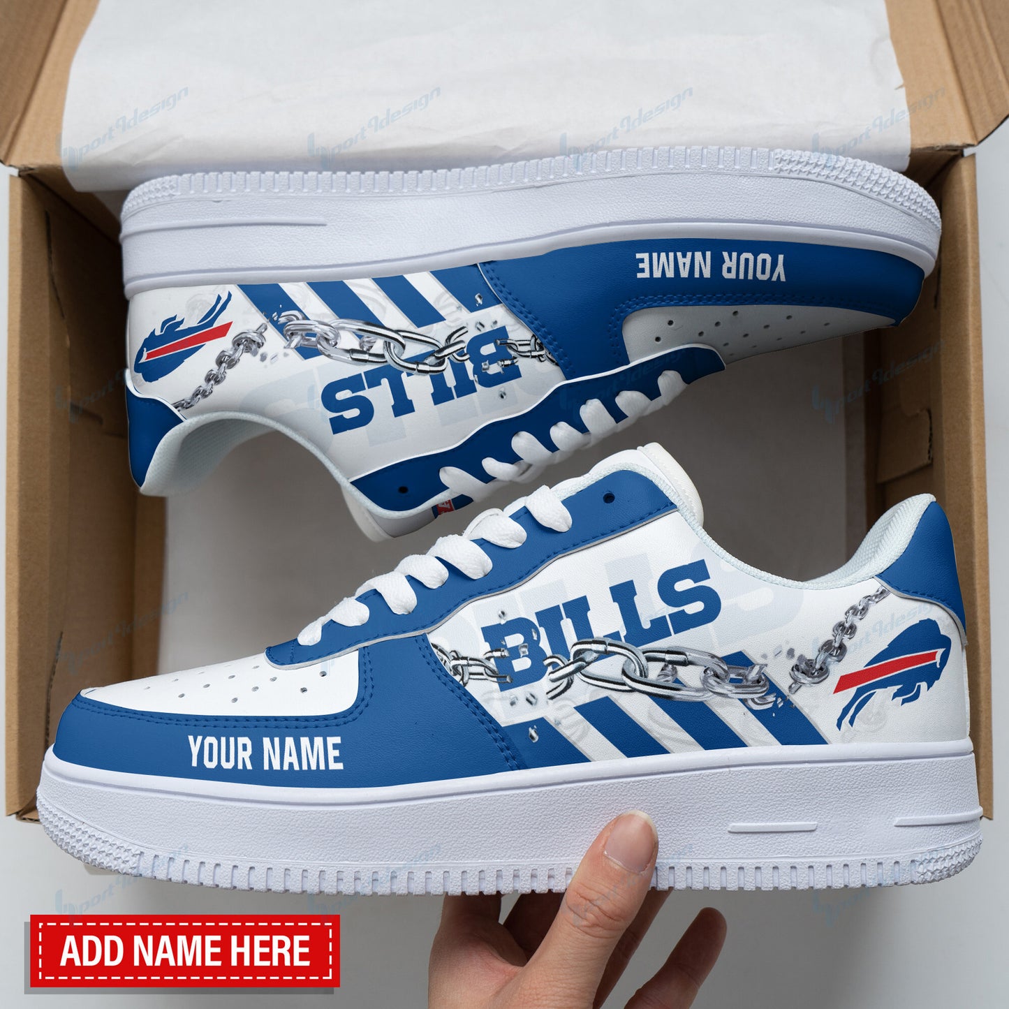 Ideafootwear Buffalo Bills NFL Air Low-Top Sneakers Shoes For Men And Women